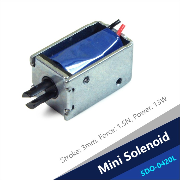 SDO-0420L Mini Linear Push Pull Solenoids For Smart Door Locks
