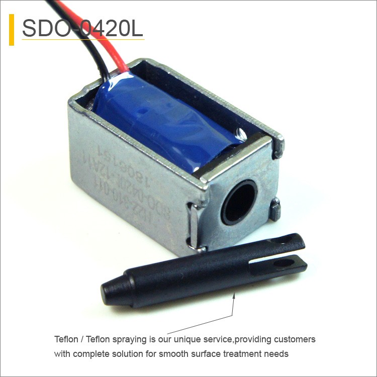 SDO-0420L Mini Linear Push Pull Solenoids For Smart Door Locks