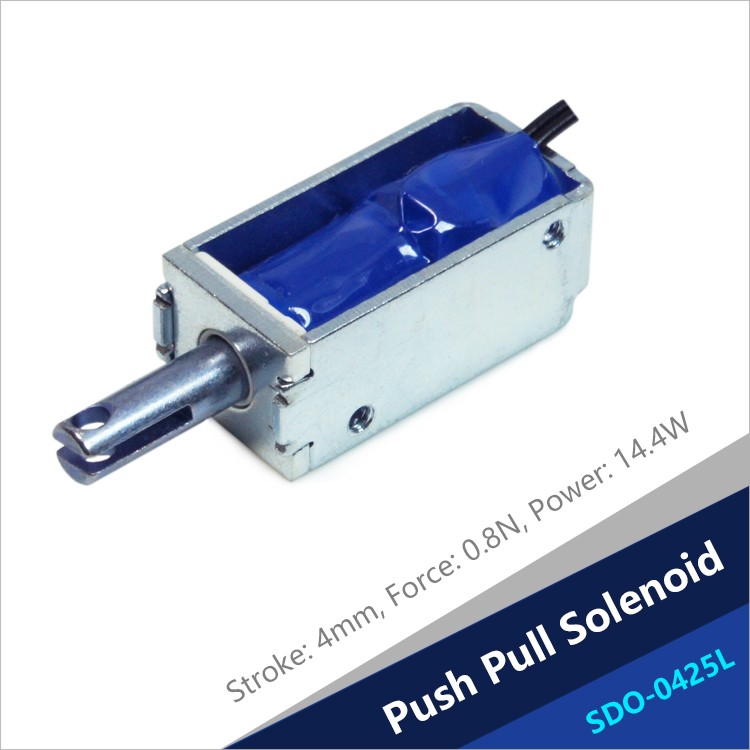 SDO-0425L Open Frame Linear Push Pull Solenoid For Card Reader