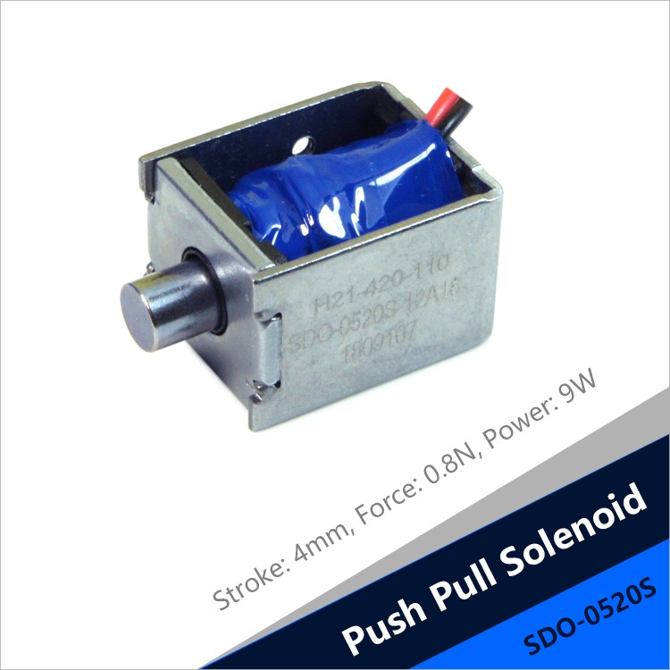 SDO-0520S Open Frame Push Linear Solenoid For Textile Machine