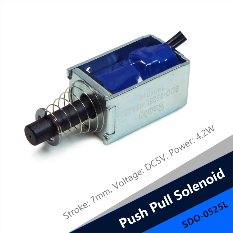 SDO-0525L Open Frame Linear Pull Solenoid For Card Reader