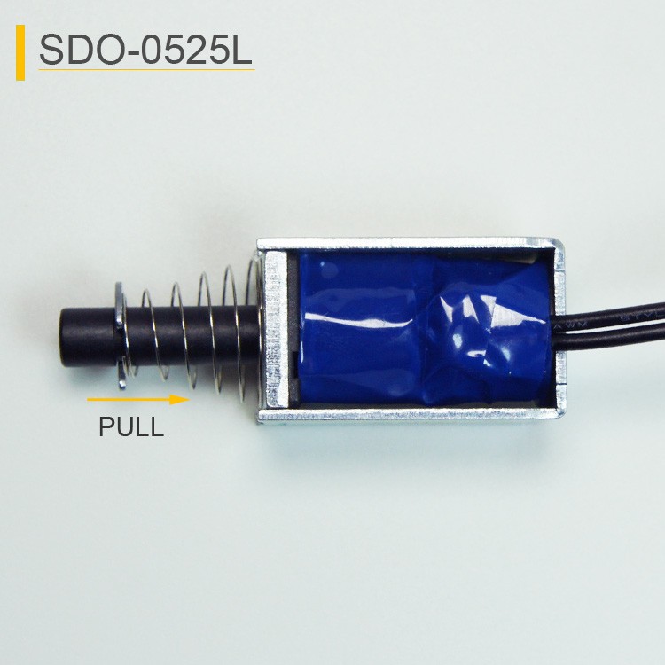 SDO-0525L Open Frame Linear Pull Solenoid For Card Reader
