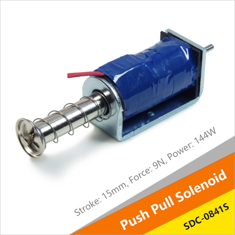 SDC-0841S Open Frame Linear Push Pull Solenoid For Vending Machine