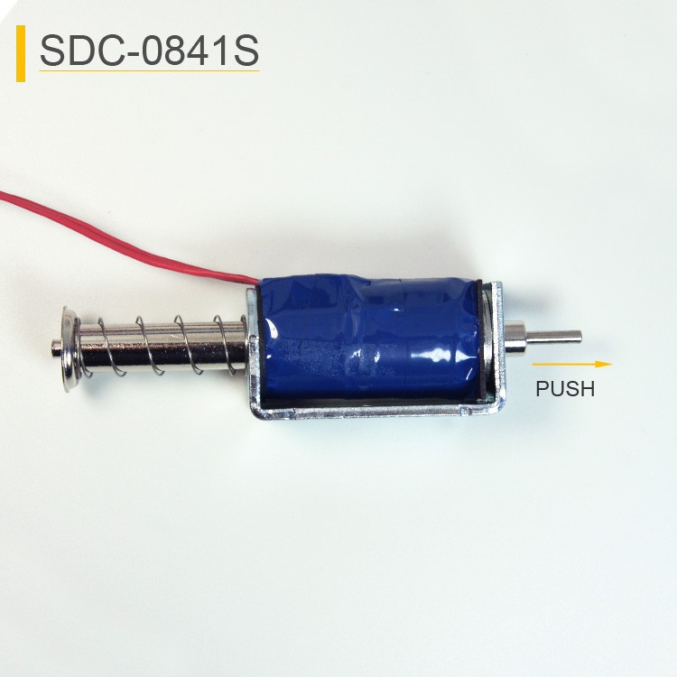 SDC-0841S Open Frame Linear Push Pull Solenoid For Vending Machine