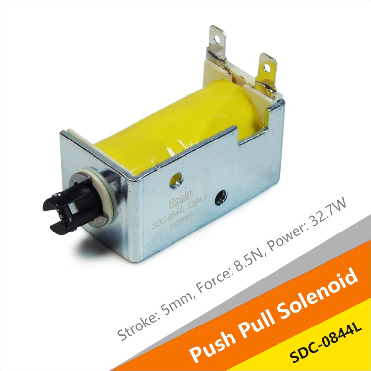 SDC-0844L Linear Push Pull Solenoid For Vending Machine