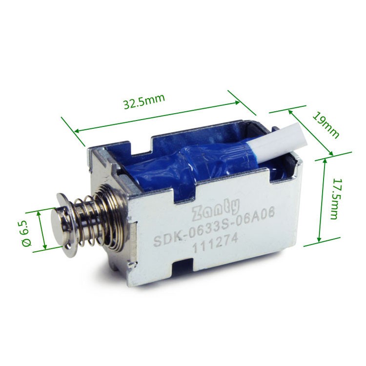 SDK-0633S Single Latching Push Solenoid For Smart Door Lock In Hotels