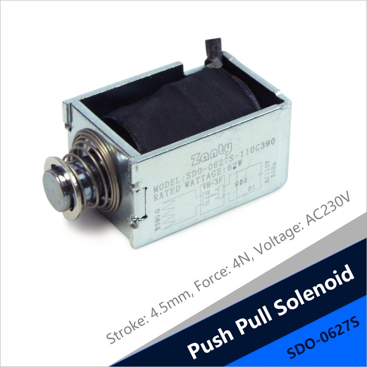 SDO-0627S Open Frame Linear Push Solenoid For Bread Making Machine