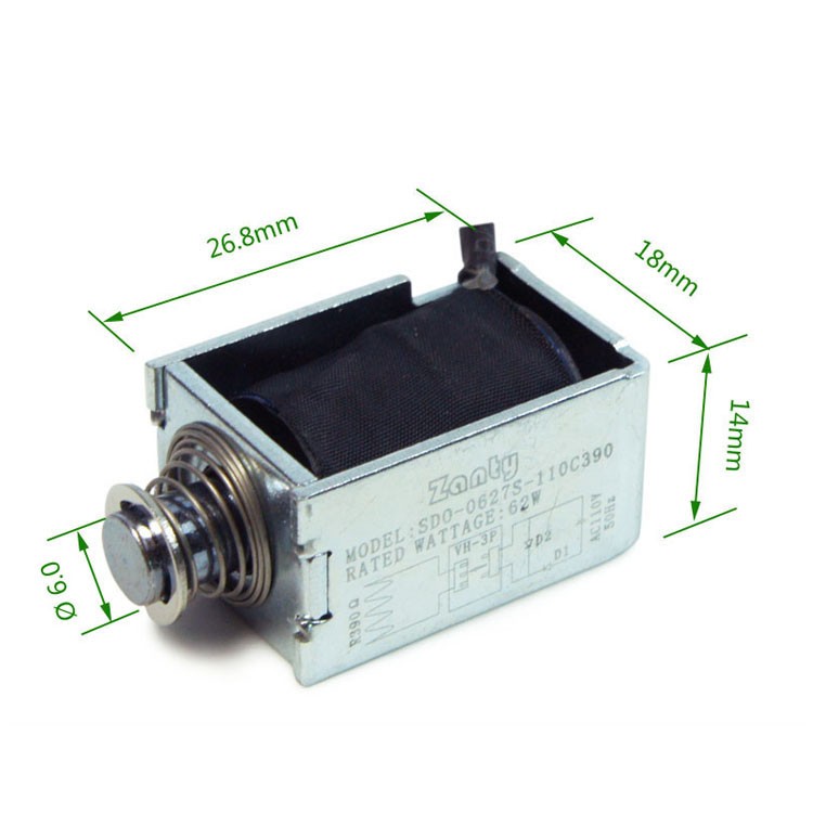 SDO-0627S Open Frame Linear Push Solenoid For Bread Making Machine