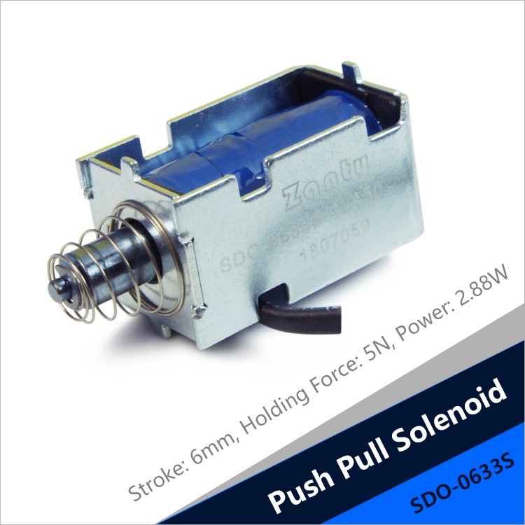 SDO-0633S Open Frame Push-pull Solenoid For Hotel Room Door Lock