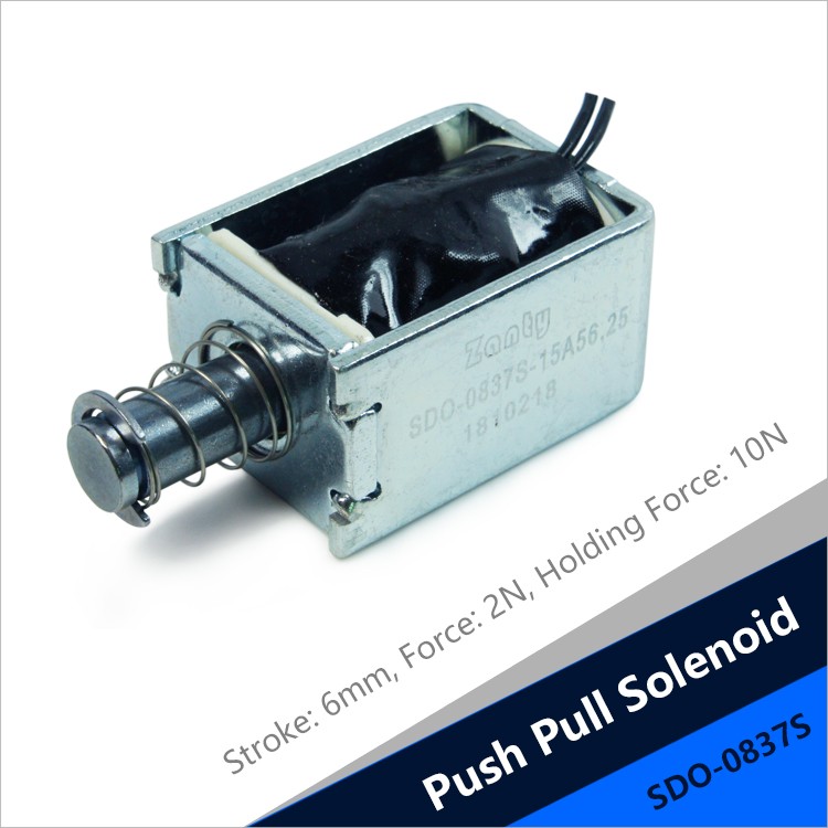 SDO-0837S Open Frame Linear Push Solenoid For Electric Pressure Cooker