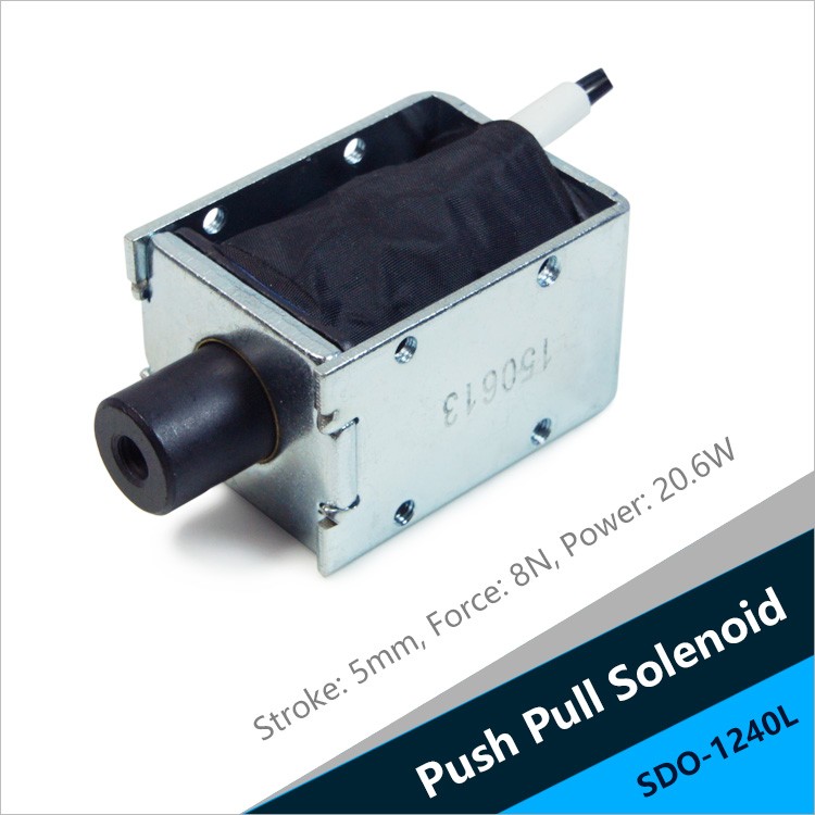 SDO-1240L Linear Pull-Push Solenoid For ATM And Vending Machines