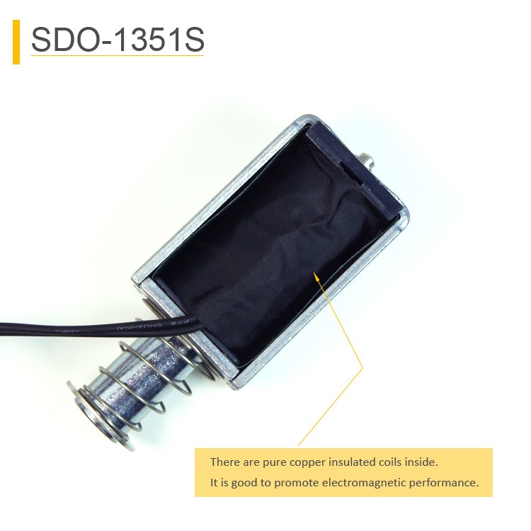 SDO-1351S Linear Push Solenoid For Electric Cabinet Protection Switch Of Power System