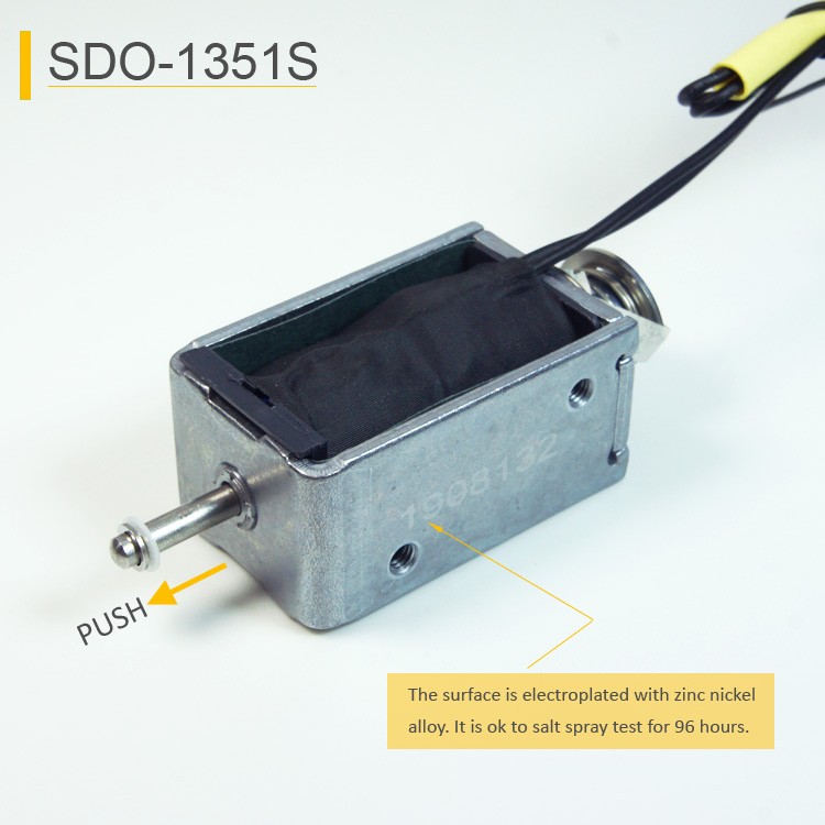 SDO-1351S Linear Push Solenoid For Electric Cabinet Protection Switch Of Power System