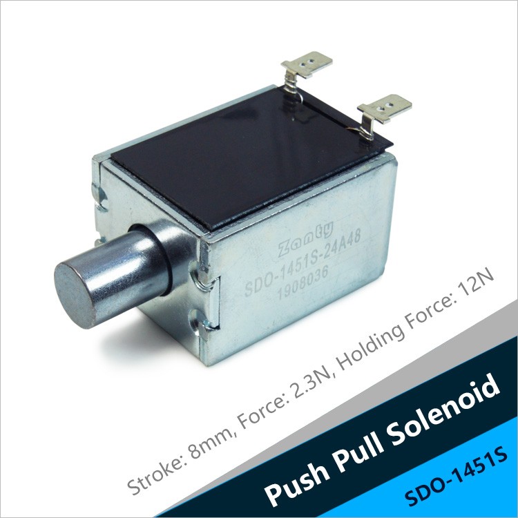 SDO-1451S Open Frame Linear Push Pull Solenoid For Ultrasonic Cleaning Equipment