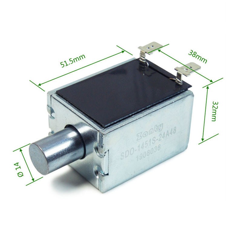 SDO-1451S Open Frame Linear Push Pull Solenoid For Ultrasonic Cleaning Equipment