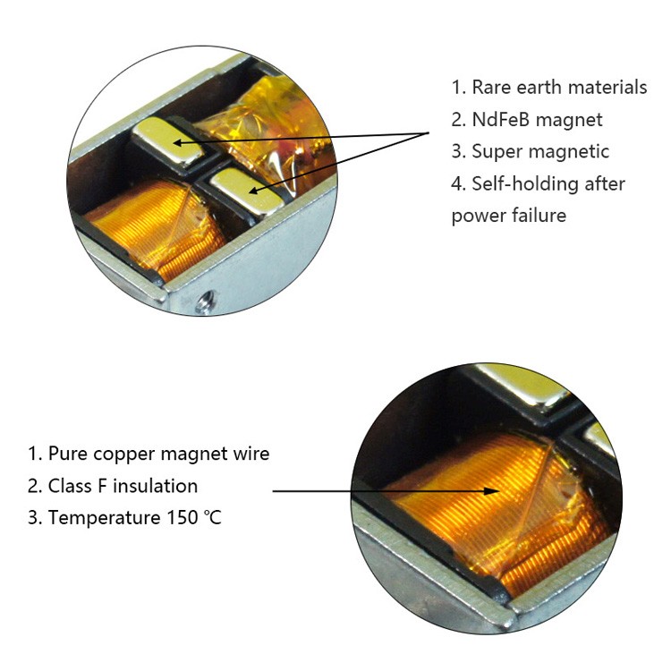 SDK2-0730S Double Holding Solenoid For Electronic Lock Of Charging Gun